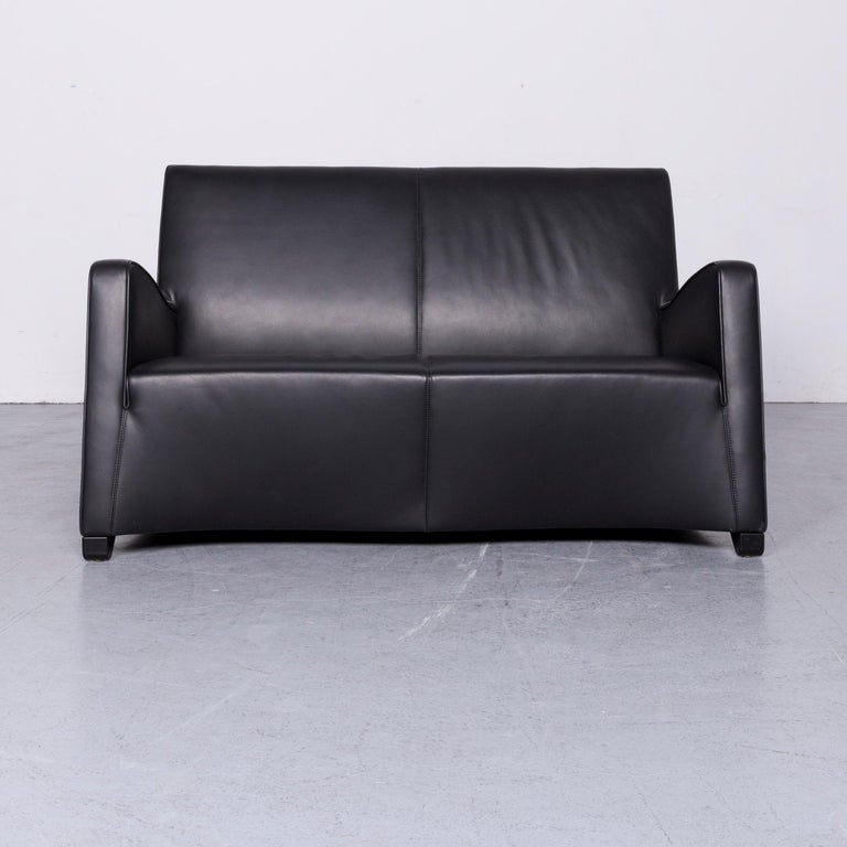Wittmann Duke Designer Leather Sofa Armchair Set Black Two Seat We Bring To You A Wittmann Duke Designer Leather Sofa Armchair Set Black Two Seat
