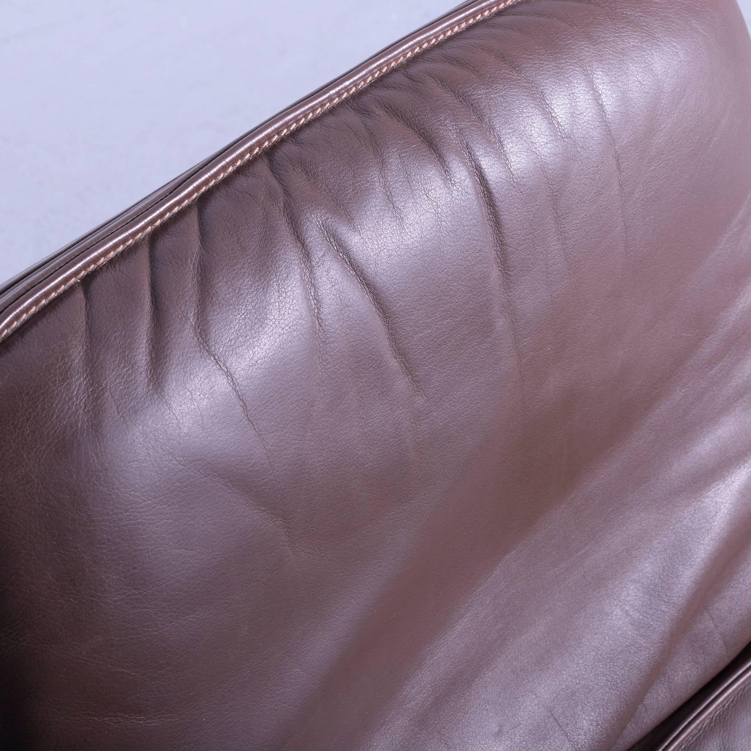 Contemporary De Sede Designer Armchair Leather Brown Modern For Sale