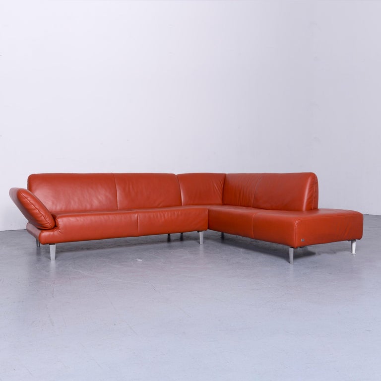 Koinor Designer Leather Sofa In Orange Corner Couch At 1stdibs We Bring To You A Koinor Designer Leather Sofa In Orange Corner Couch