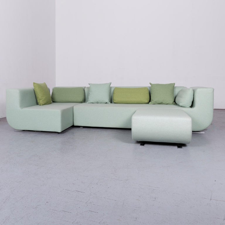 Cor Nuba Designer Fabric Sofa Green Corner Couch For At 1stdibs German Cor Nuba Designer Fabric Sofa Green Corner Couch For