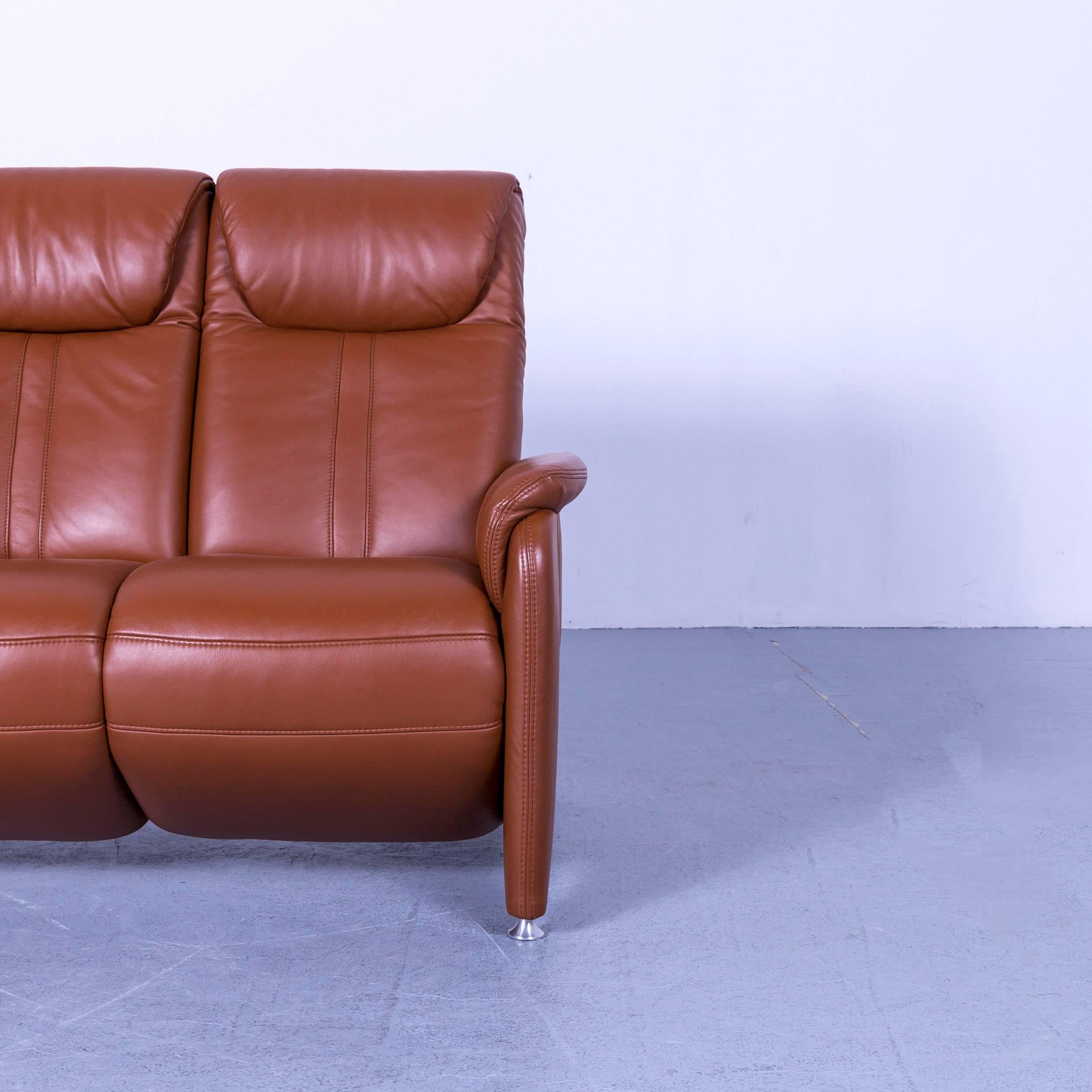 Willy Schillig Designer Leather Sofa Brown Two-Seat Recliner For Sale 5