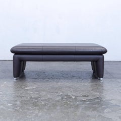 Laauser Designer Footstool Leather Brown One Seat Couch Modern