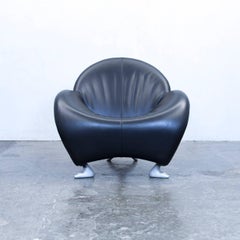 Leolux Papageno Designer Chair Black One-Seat Couch Modern