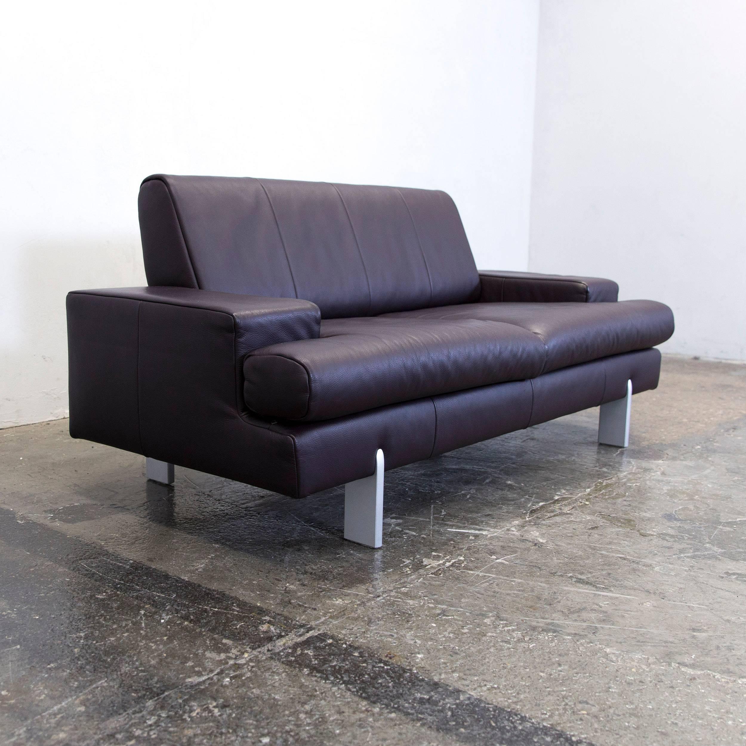 Rolf Benz Designer Leather Sofa Set Aubergine Lilac Purple Two Seat Rolf Benz Designer Leather Sofa Set Aubergine Lilac Purple Two Seat Couch Modern For At 1stdibs