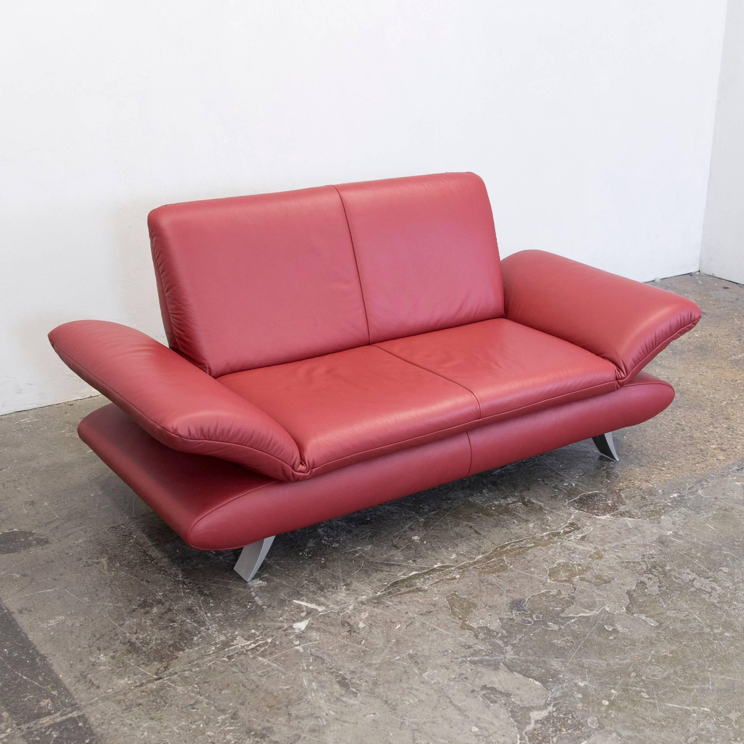 Koinor Rossini Designer Sofa Set Red Full Leather Three-Seat, Two-Seat 2