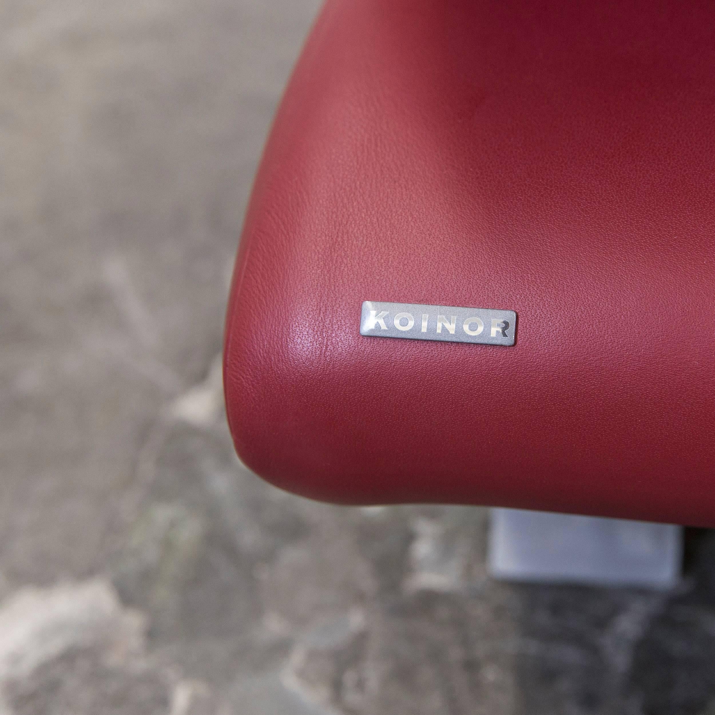 Koinor Rossini Designer Sofa Set Red Full Leather Three-Seat, Two-Seat 1