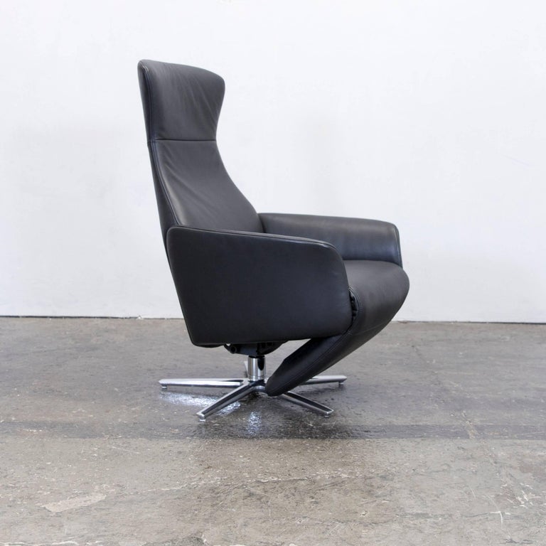 Fsm Designer Chair Leather Black Relax Recliner Function One