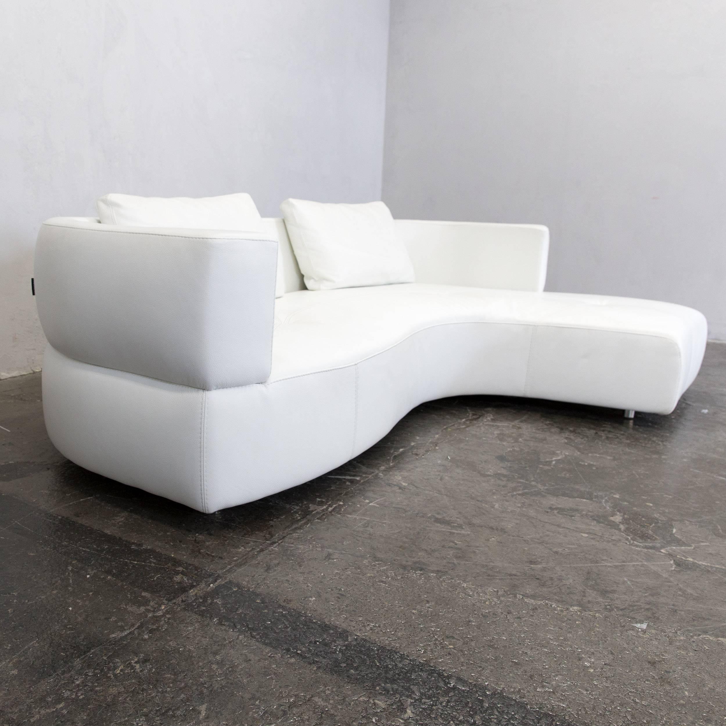 La Nuova Casa Leather Corner Sofa White Crème Couch Who's Perfect at 1stDibs