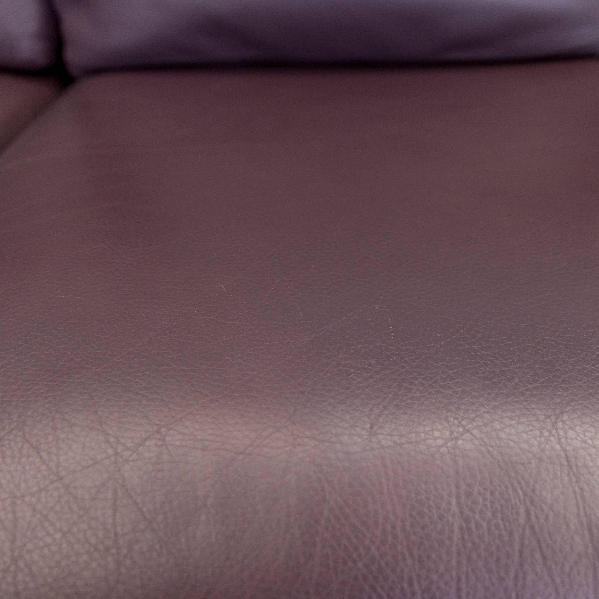 Aubergine Violet Corner Sofa Couch Modern Design 1