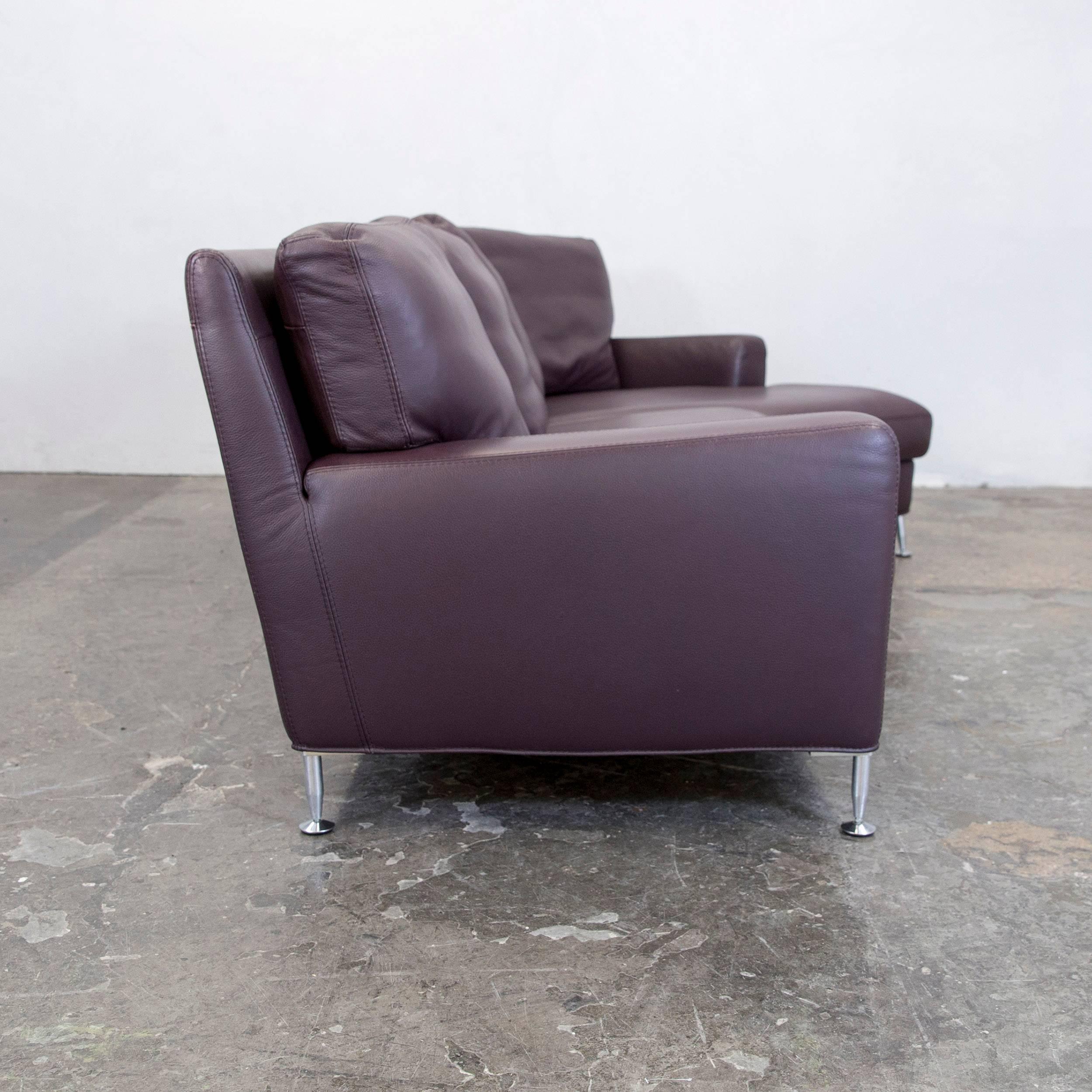 Aubergine Violet Corner Sofa Couch Modern Design 3