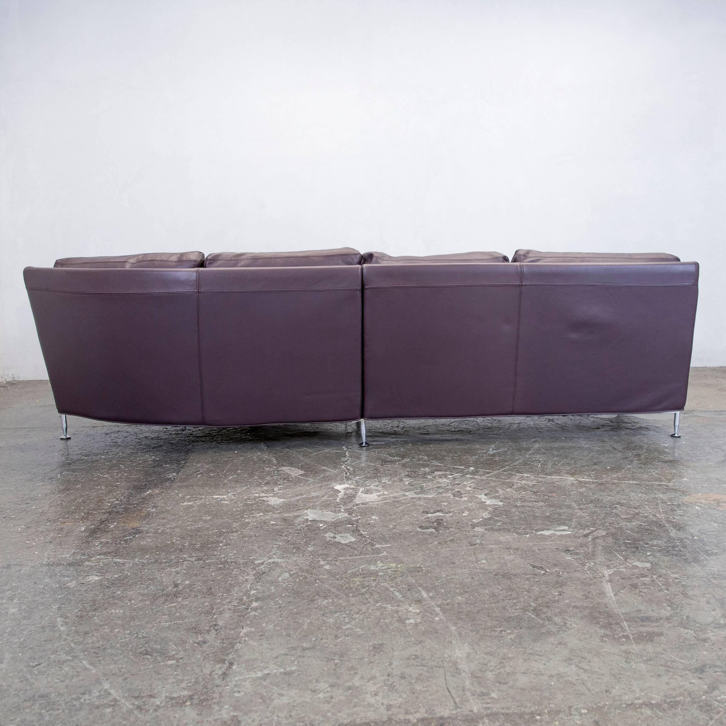 Aubergine Violet Corner Sofa Couch Modern Design 4