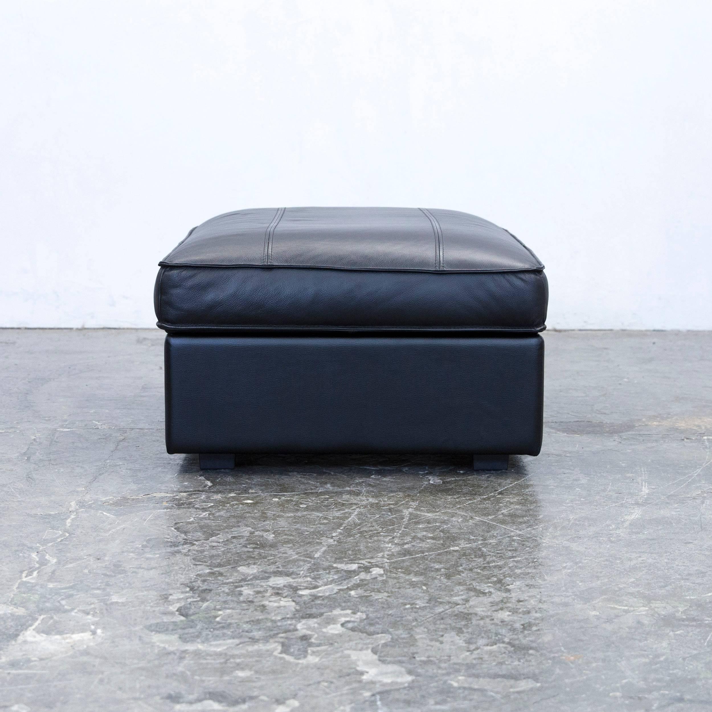 Designer Footstool Leather Black Function Couch Modern Box Storage 3