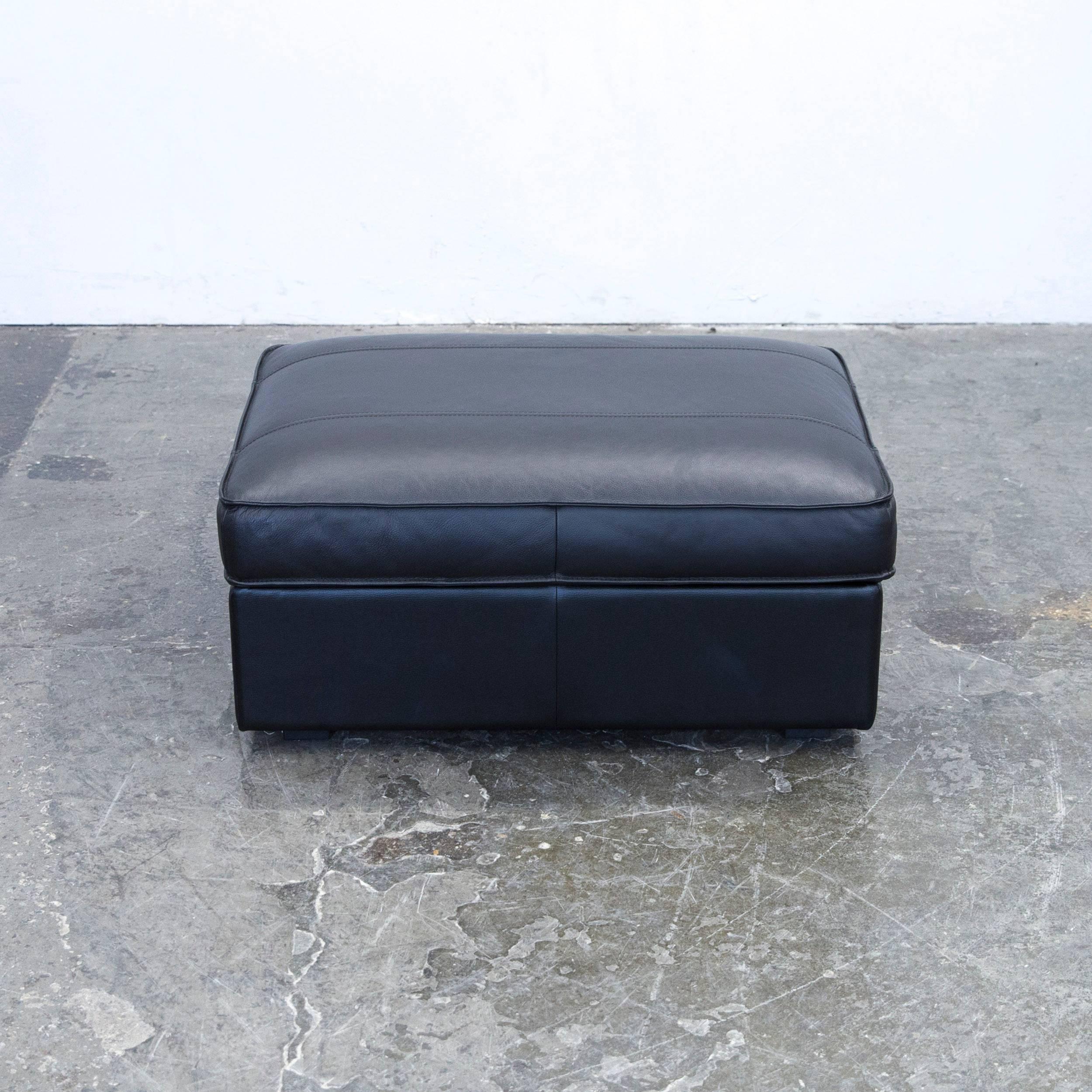 German Designer Footstool Leather Black Function Couch Modern Box Storage