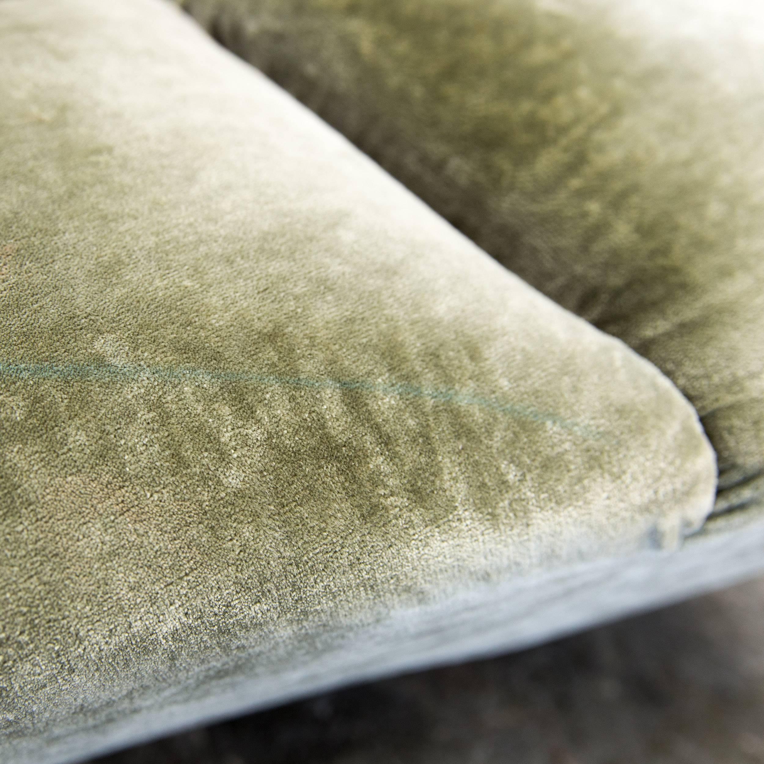 Bretz Cloud 7 Designer Cornersofa Silver Green Fabric Couch Modern 2