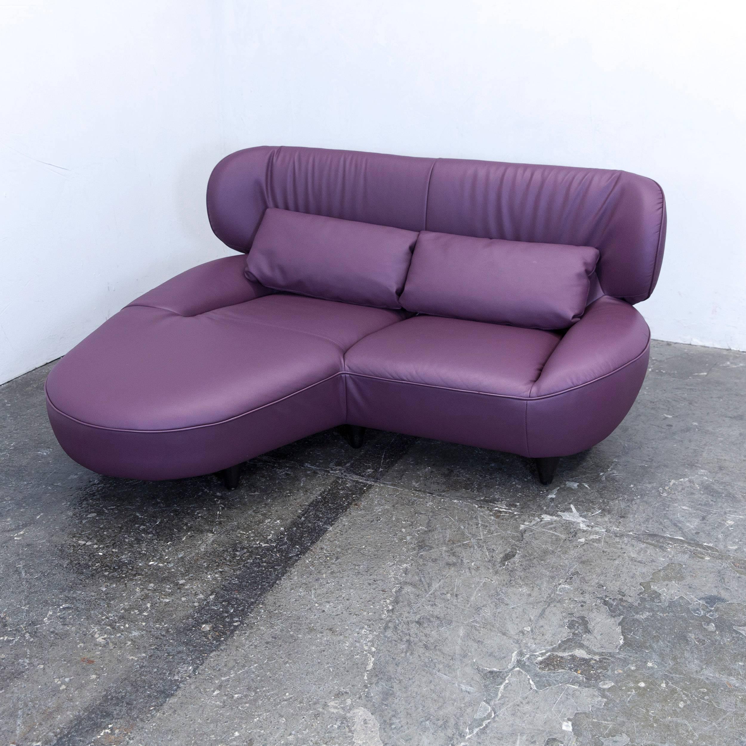 lilac leather sofa