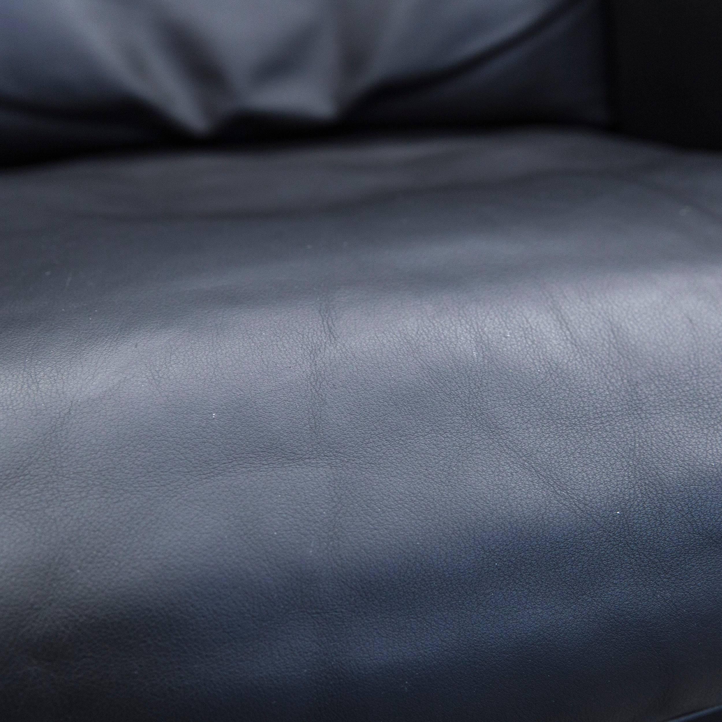 De Sede Ds 23 Designer Armchair Set Leather Black One-Seat Couch Modern 1