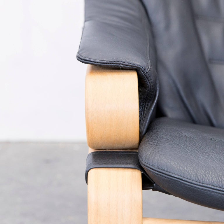 Skippers Furniture Apollo Leather Armchair Black Cantilever Chair Wood For Sale At 1stdibs
