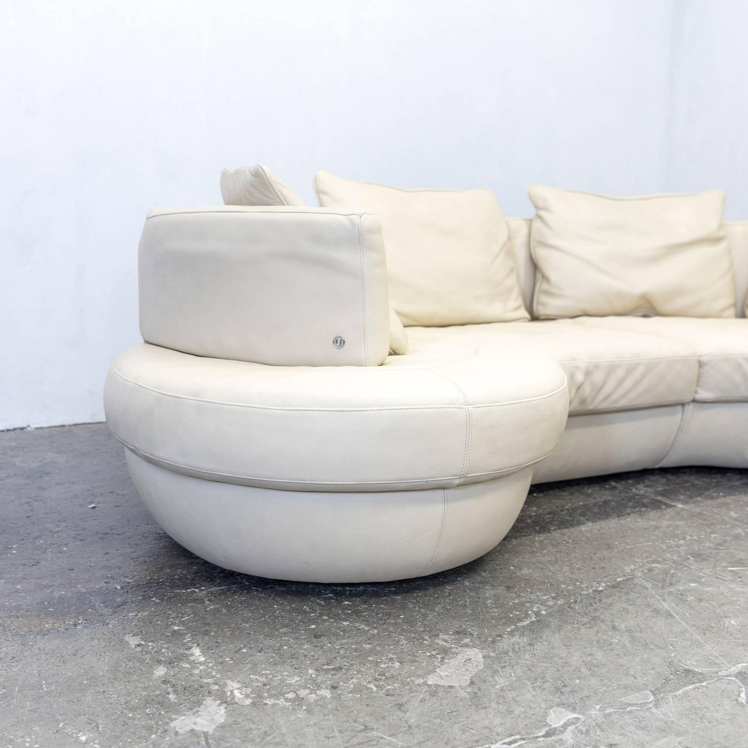 natuzzi white leather sofa