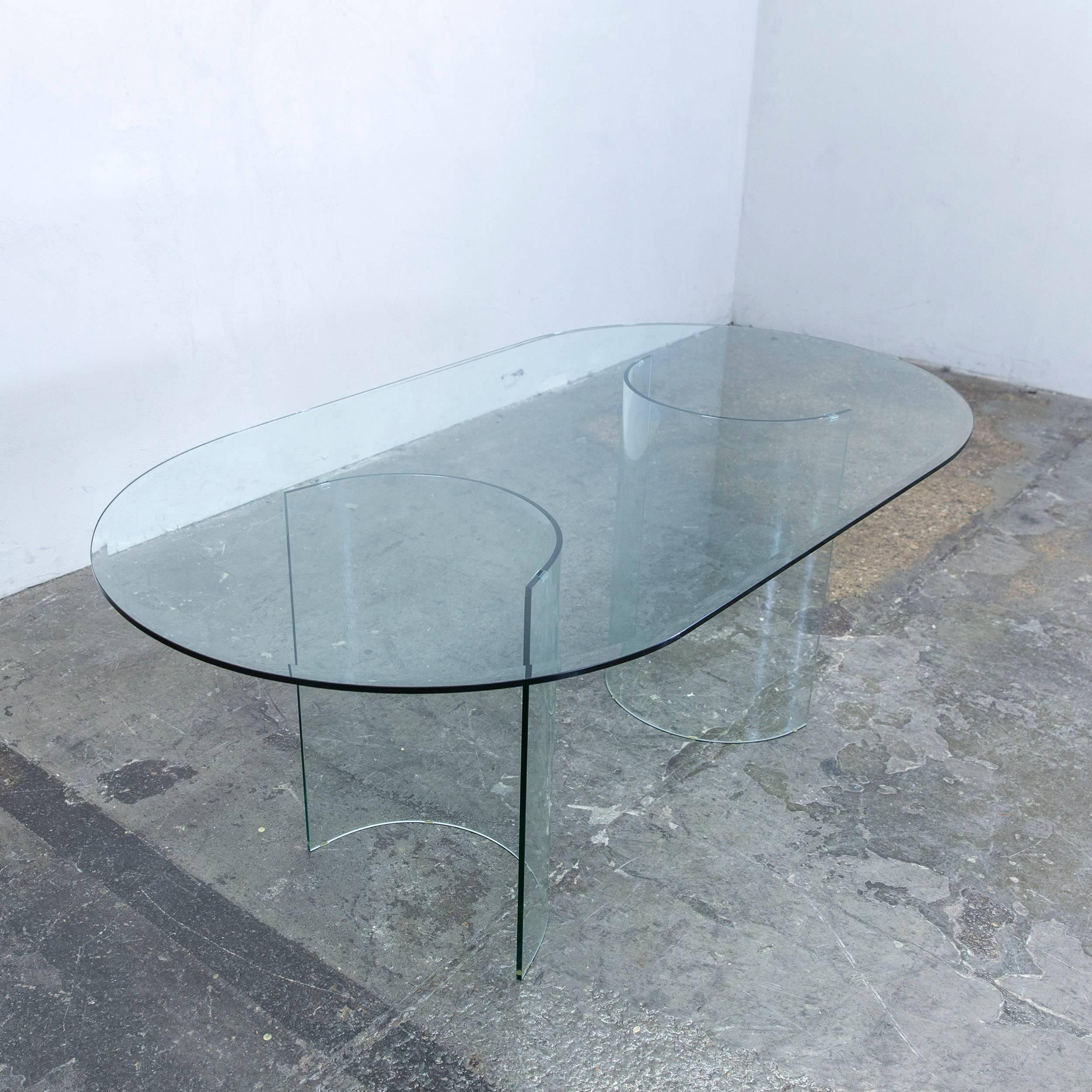 Designer Table Glass Transparent Green Couch Sofa Table Modern 1