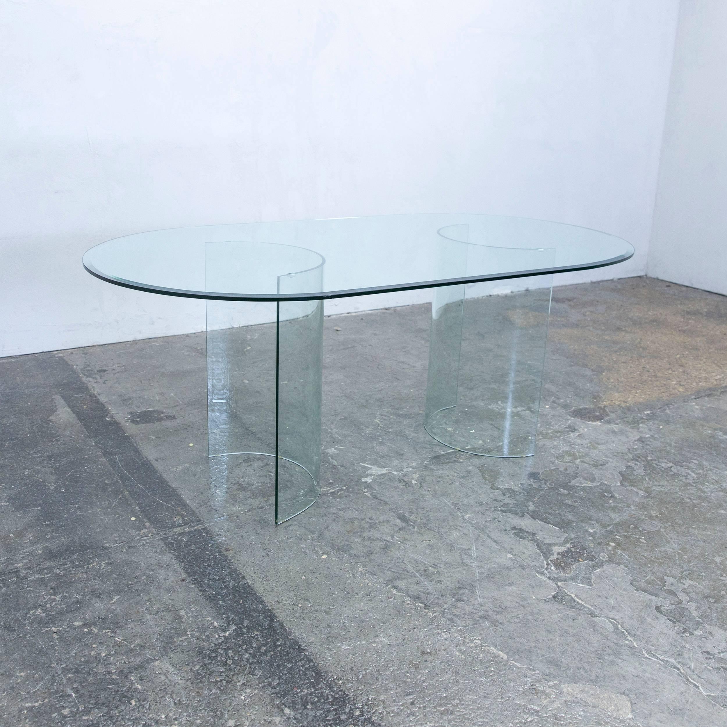 Contemporary Designer Table Glass Transparent Green Couch Sofa Table Modern