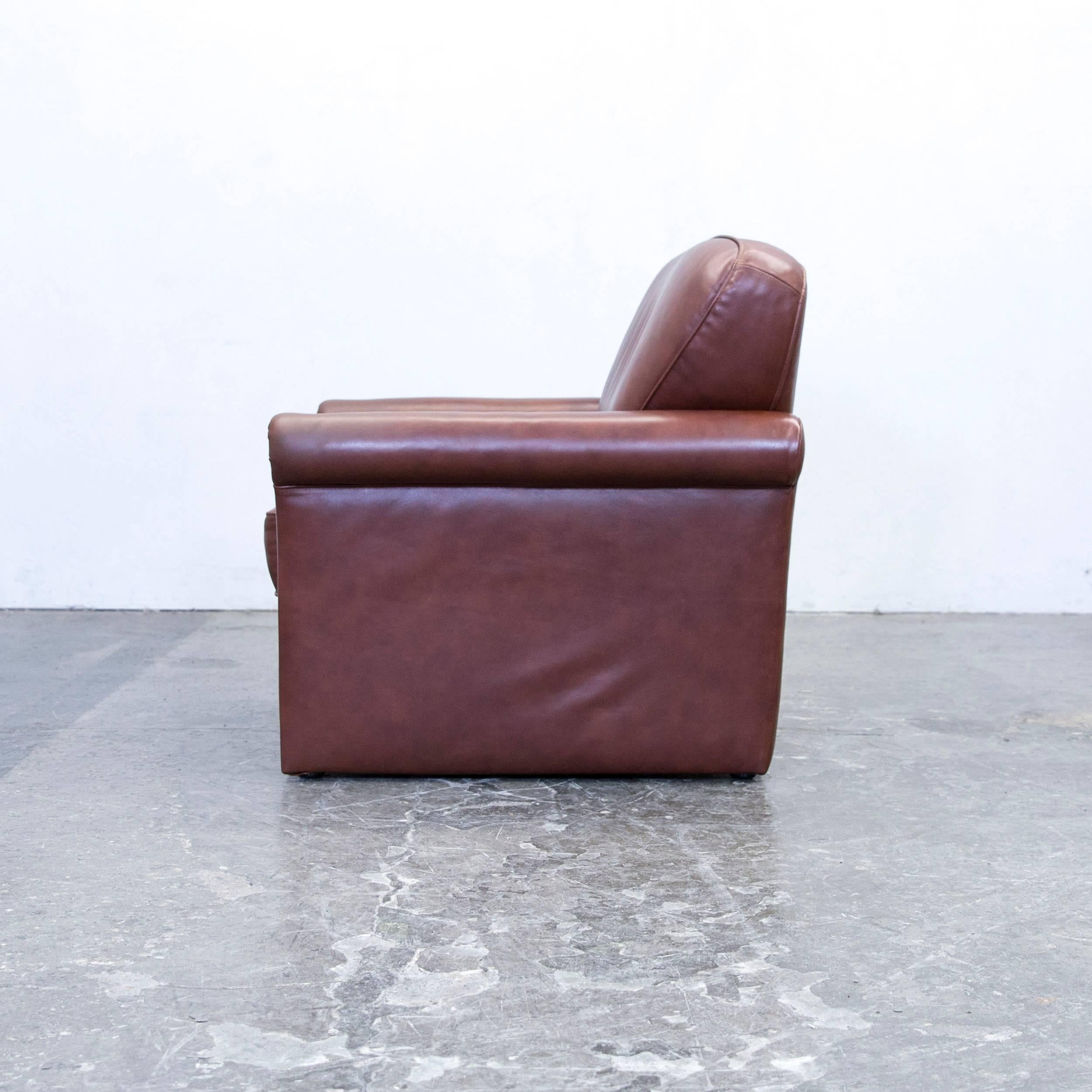 Gepade Akad´or Designer Armchair Leather Brown One-seat Couch Modern 3