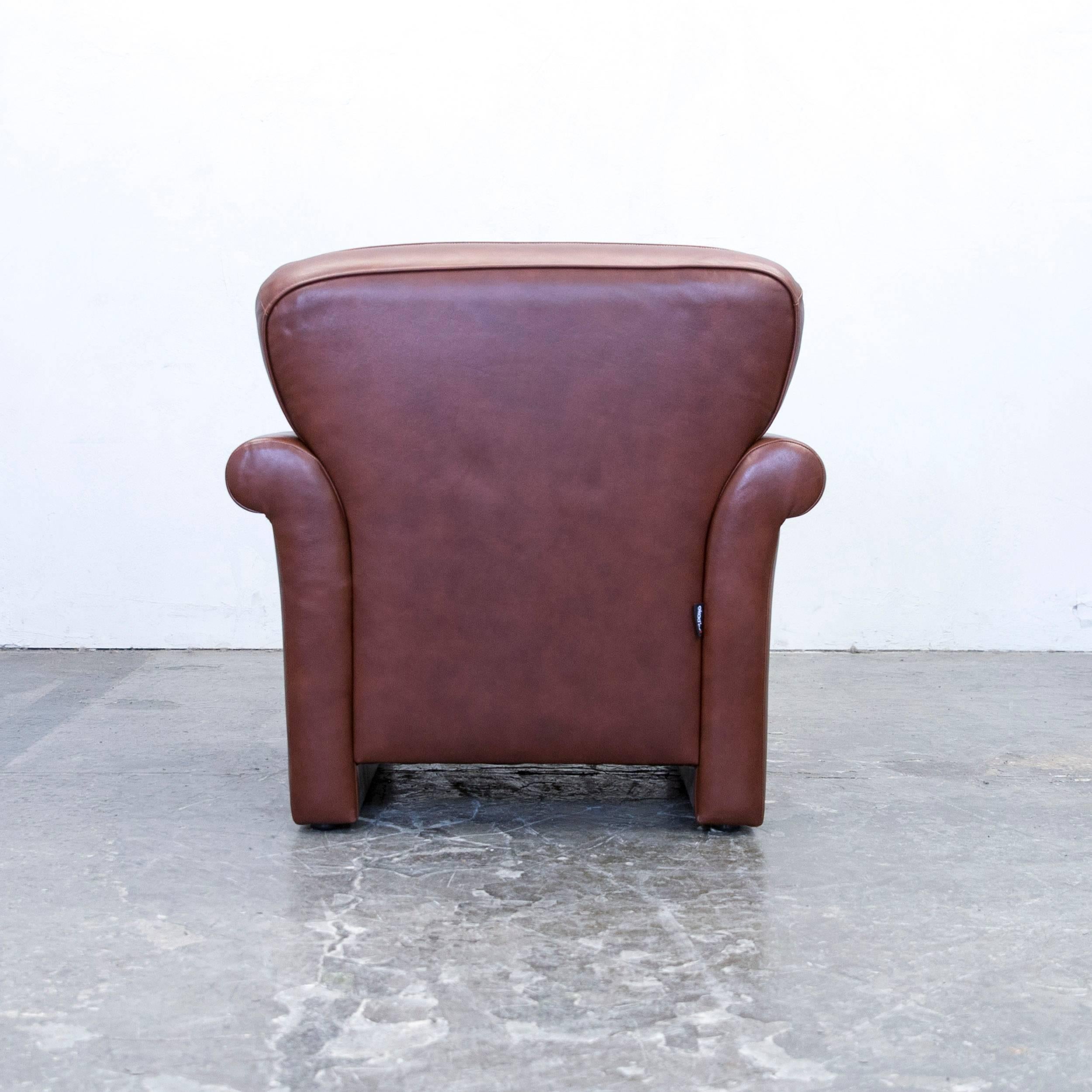 Gepade Akad´or Designer Armchair Leather Brown One-seat Couch Modern 4