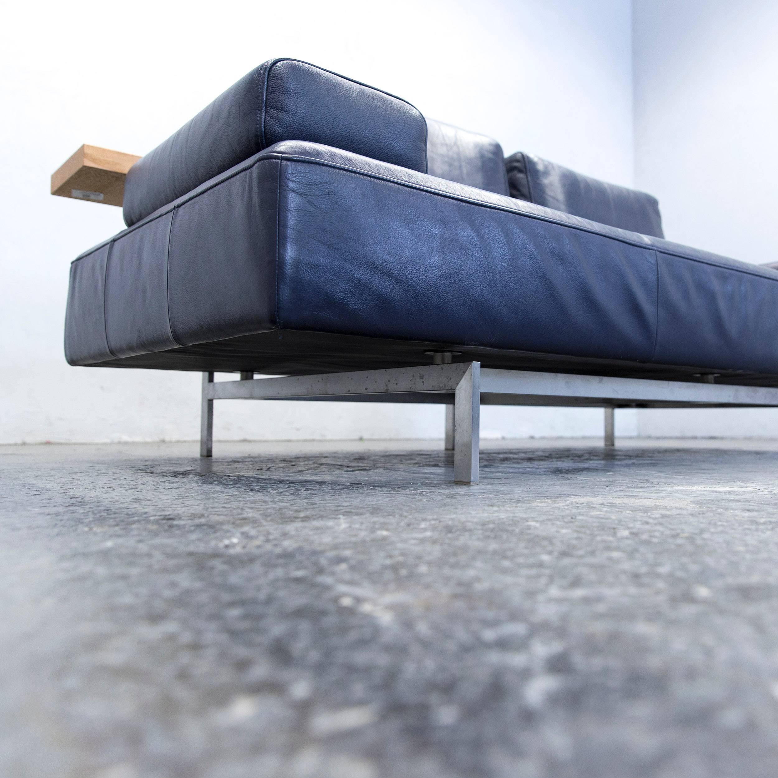 Rolf Benz Dono Designer Sofa Aubergine Leather Three-Seat Couch Modern 2