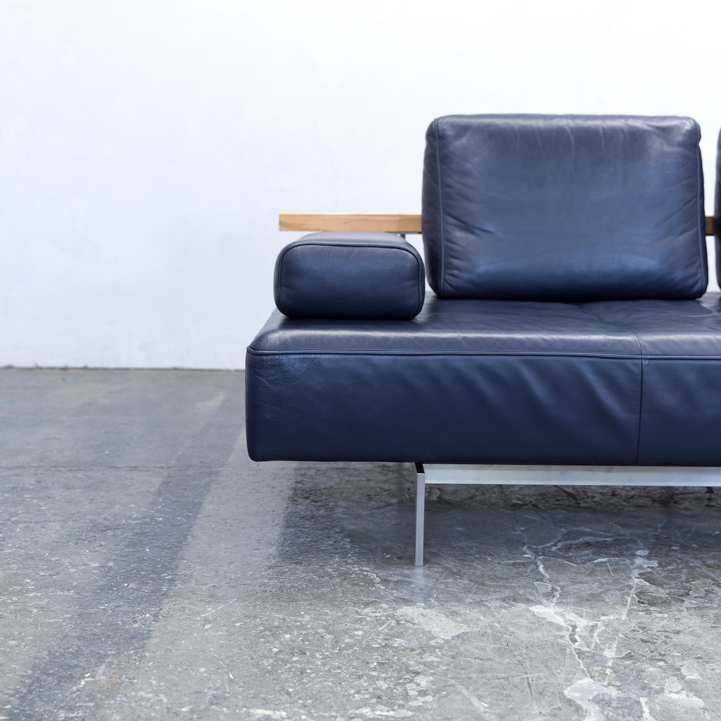 Rolf Benz Dono Designer Sofa Aubergine Leather Three Seat