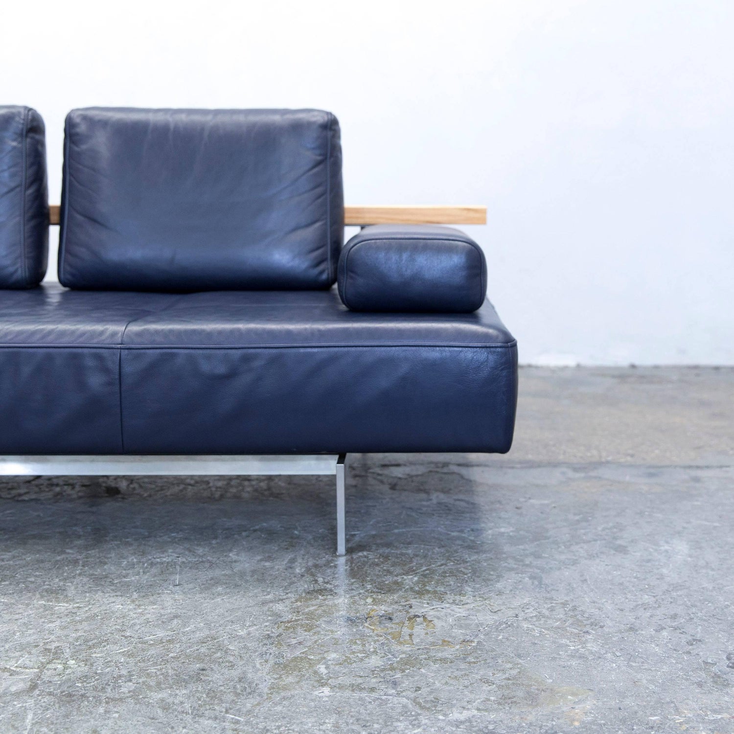 Rolf Benz Dono Designer Sofa Aubergine Leather Three Seat