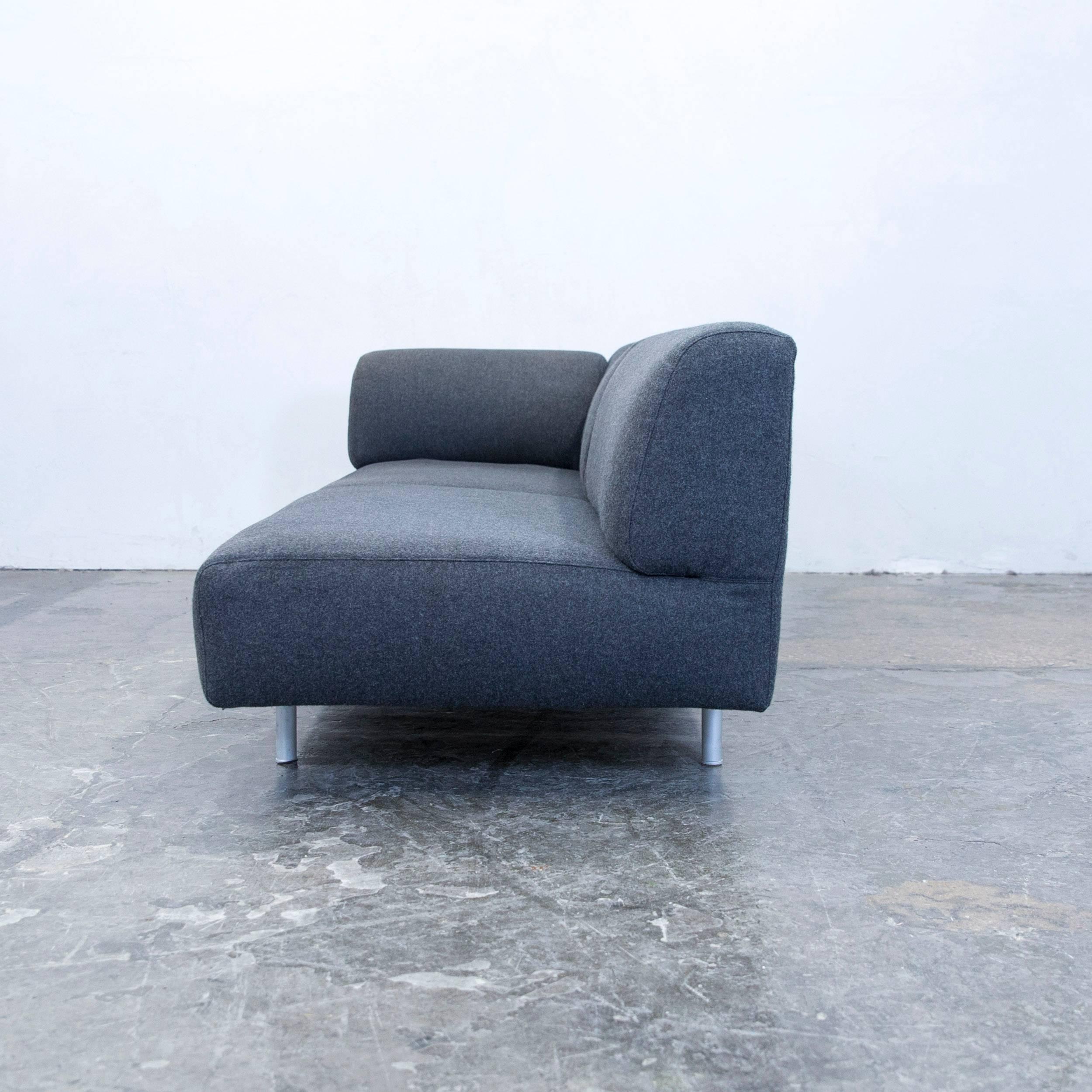 Contemporary Cassina Met Designer Sofa Anthrazit Grey Three-Seat Couch Modern