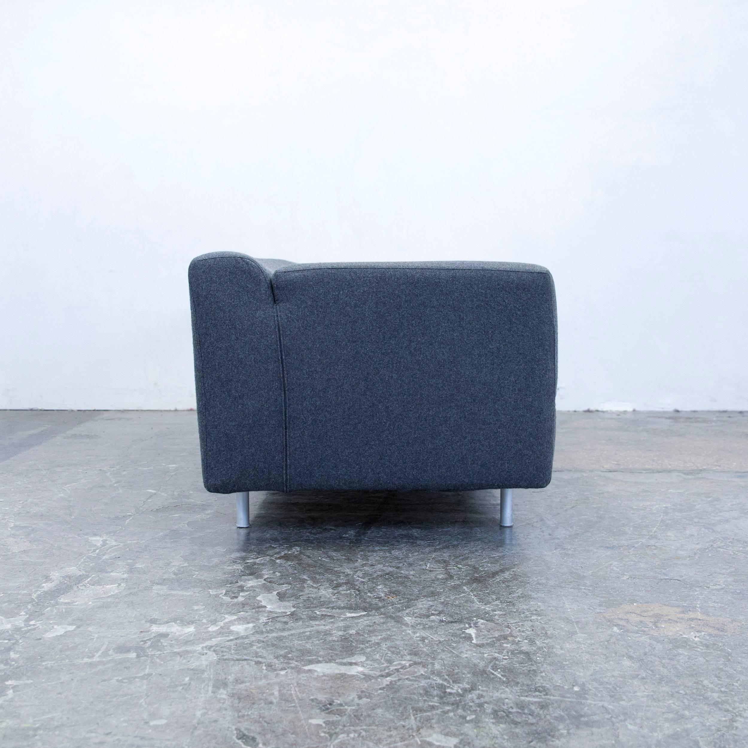 Cassina Met Designer Sofa Anthrazit Grey Three-Seat Couch Modern 1