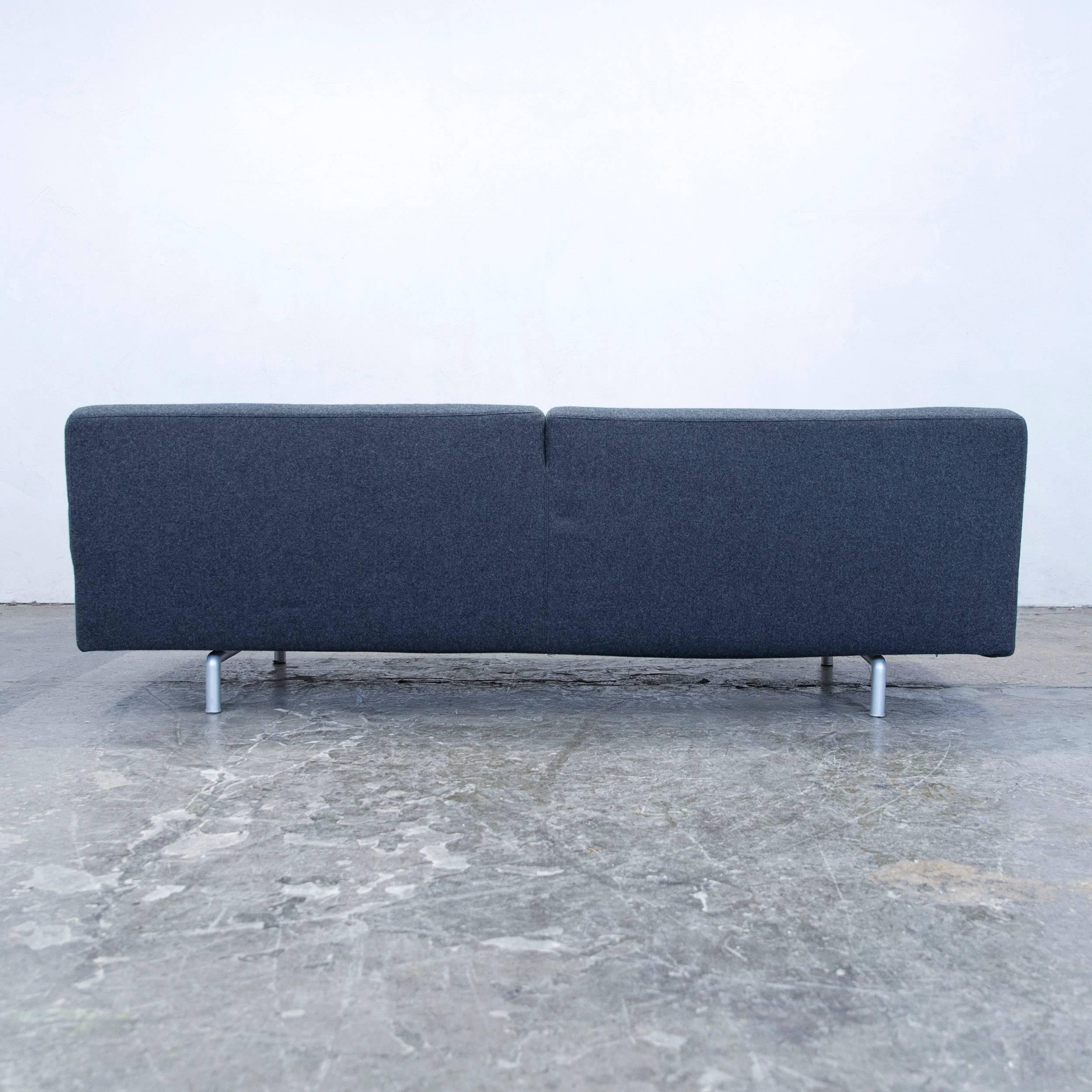 Fabric Cassina Met Designer Sofa Anthrazit Grey Three-Seat Couch Modern