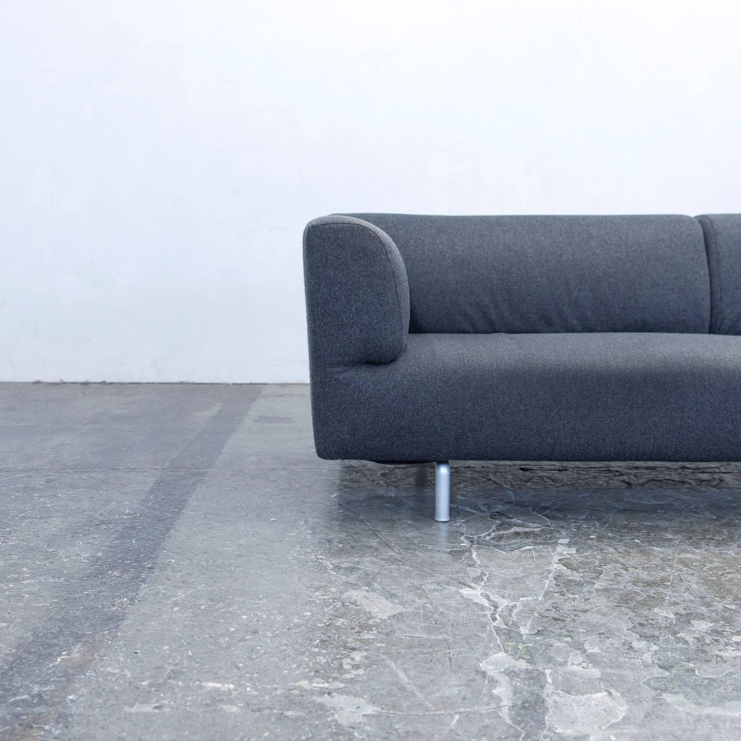 Anthrazit grey colored original Cassina Met designer sofa, in a minimalistic and modern design, made for pure comfort and style.
