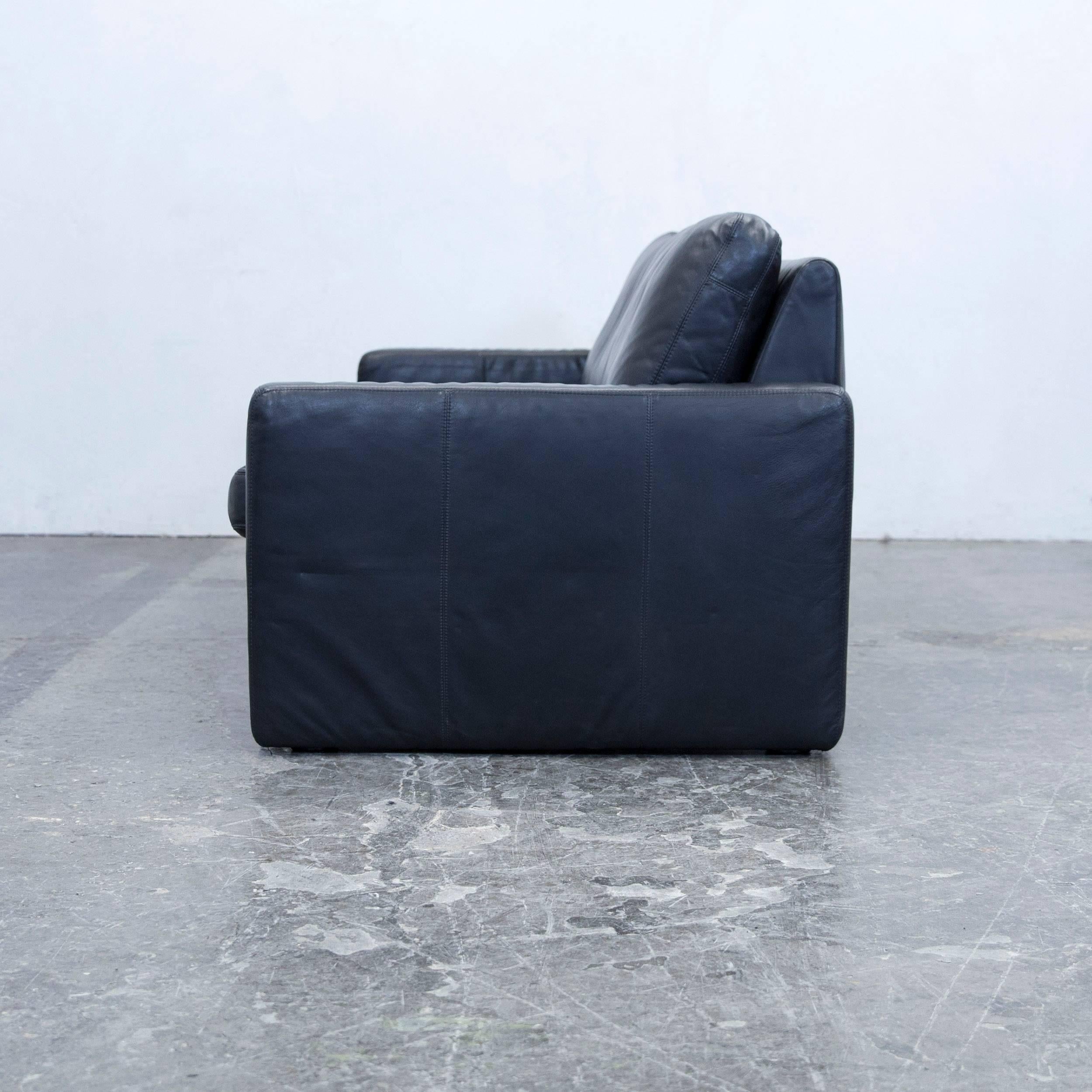 Cor Conseta Designer Sofa Leather Black Two-Seat Couch Modern 3