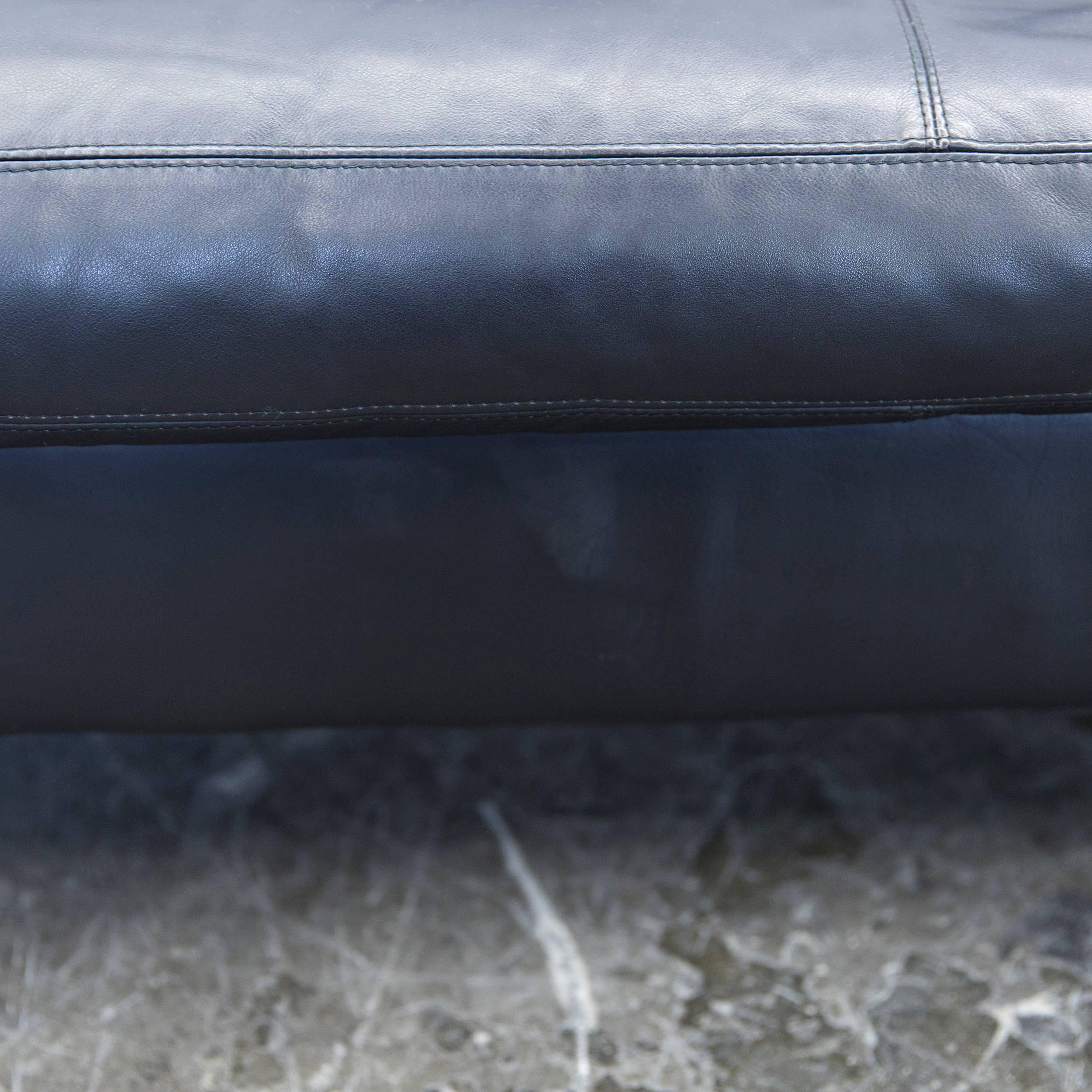 Cor Conseta Designer Sofa Leather Black Two-Seat Couch Modern 1
