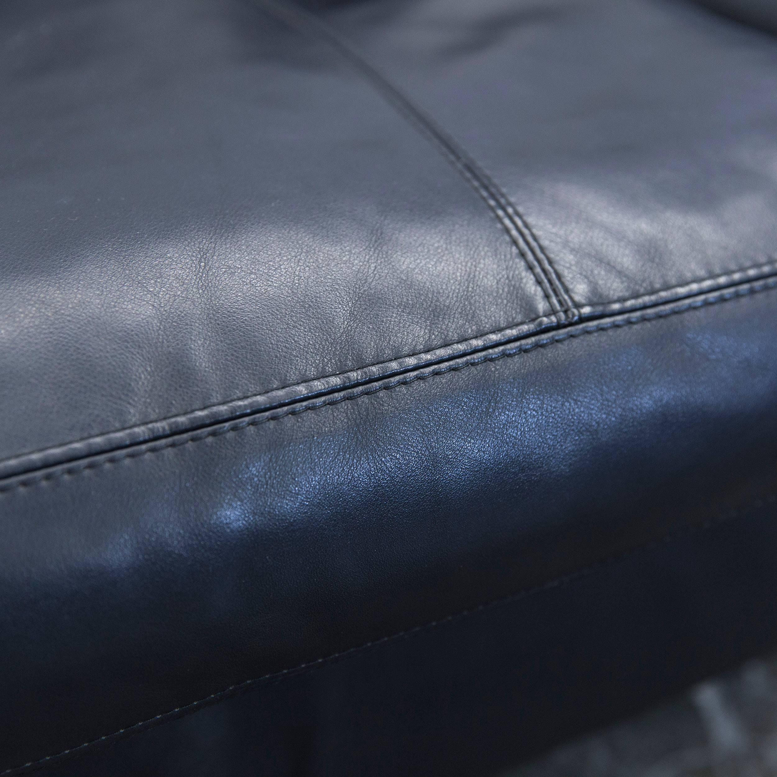 COR Conseta Designer Sofa-Set aus schwarzem Leder und schwarzer zweisitziger Couch, modern 1