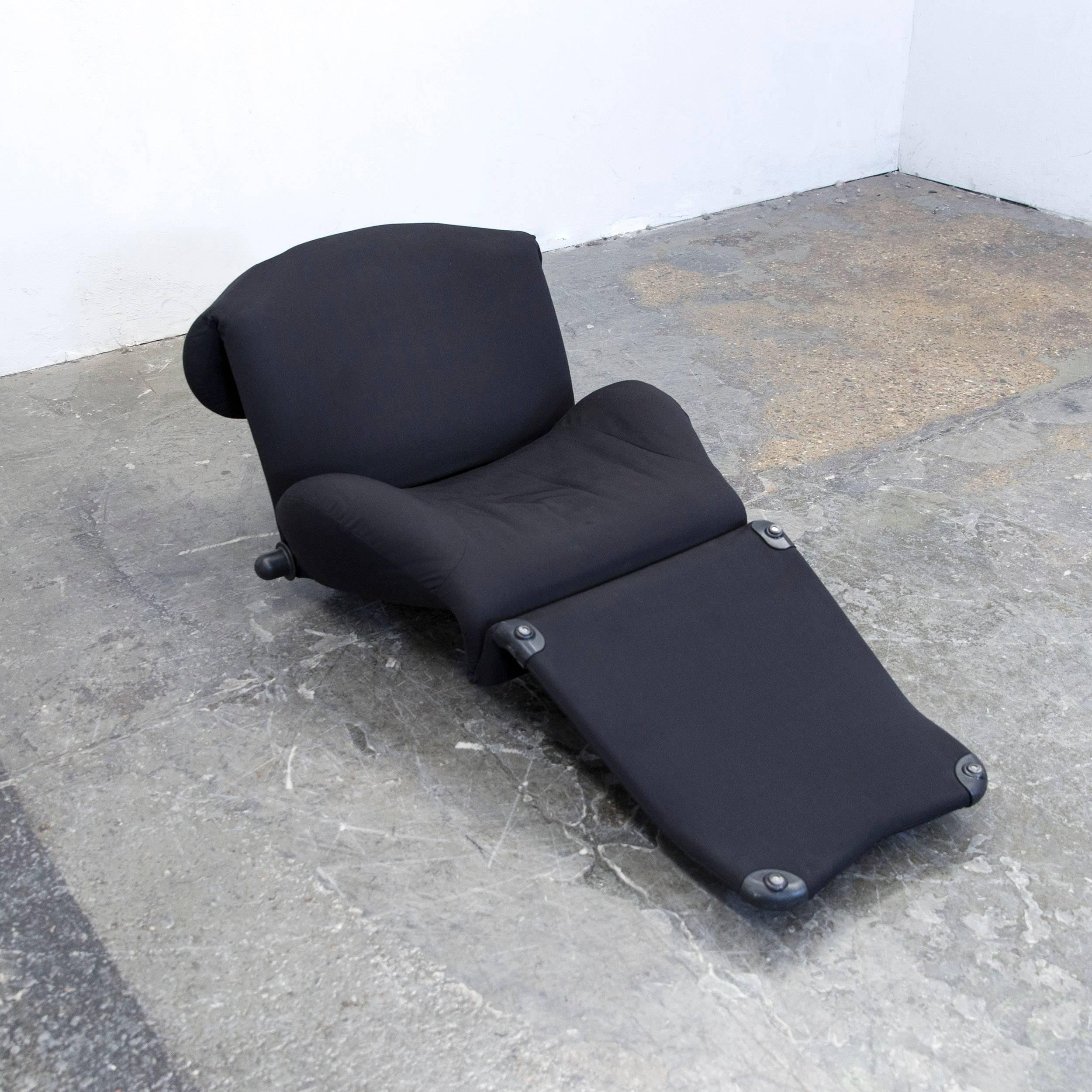 Cassina Wink Designer Armchair Fabric Black One Seat Couch Function Modern In Good Condition For Sale In Cologne, DE