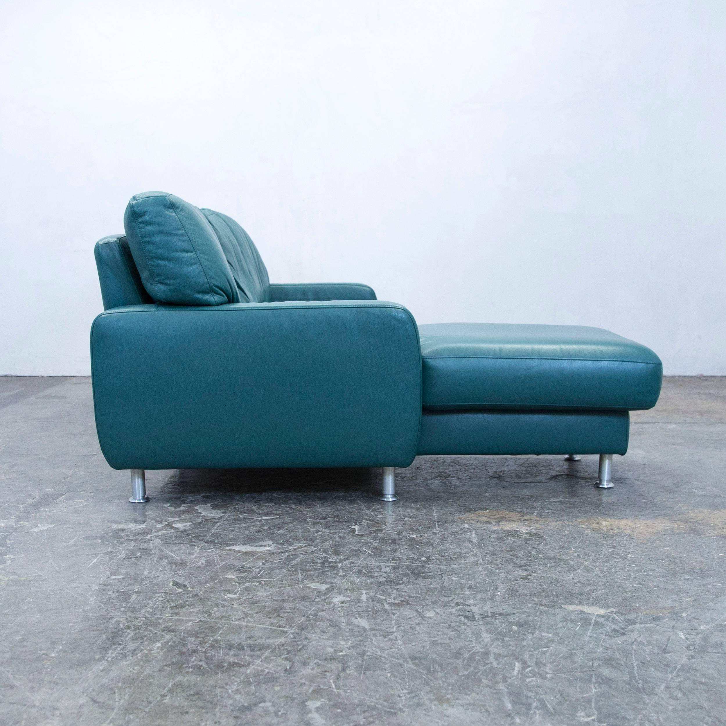 Koinor Designer Corner Sofa Leather Green Couch Modern 4