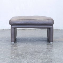 Koinor Raoul Designer Footstool Leather Brown One Seat Couch