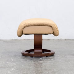 Ekornes Stressless Spirit Designer Footstool Leather Brown Couch Modern
