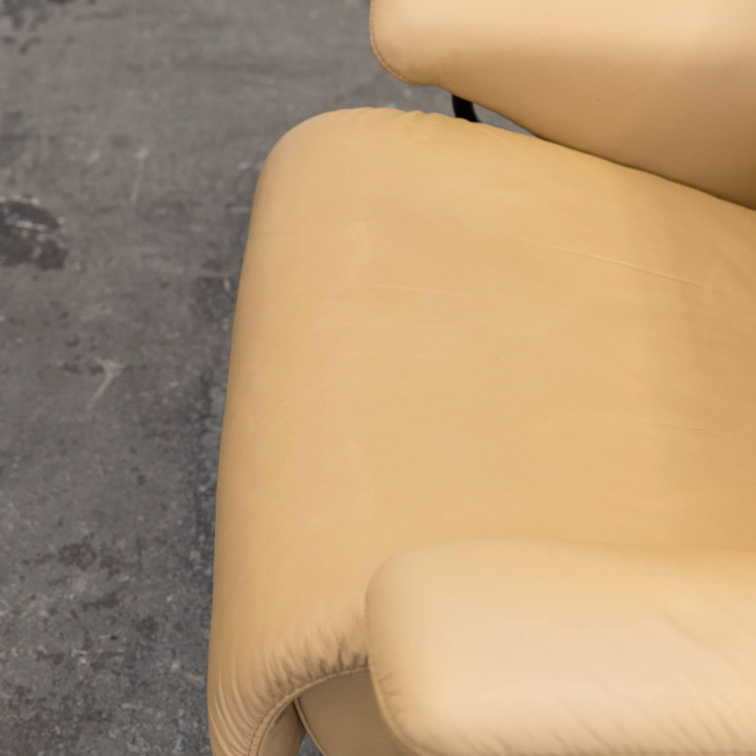 Ekornes Stressless Designer Spirit Chair Ocre Brown Leather Relax Function Couch In Good Condition In Cologne, DE