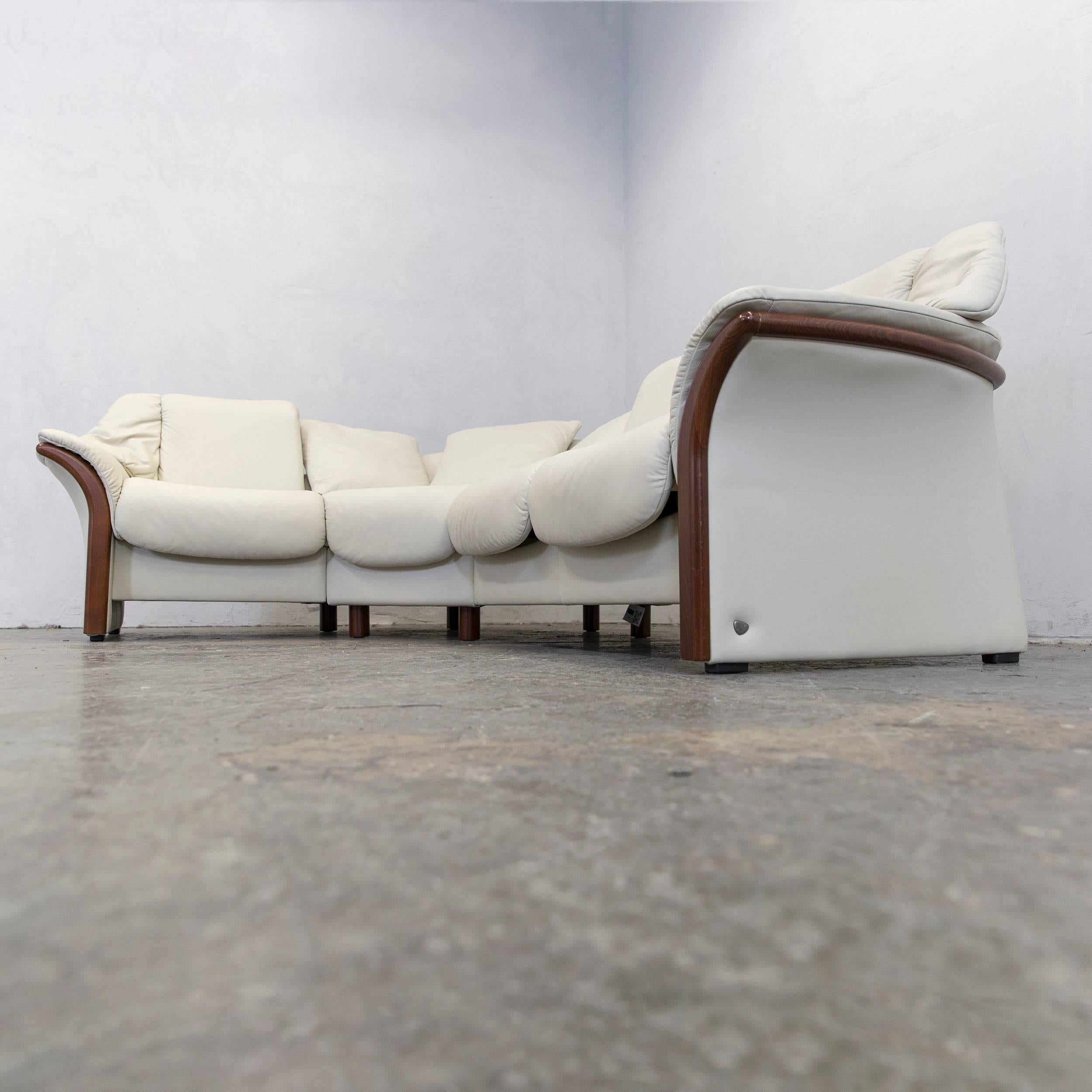 Ekornes Stressless Designer Ecksofa Beige Leder Relax Funktion Couch (21. Jahrhundert und zeitgenössisch)