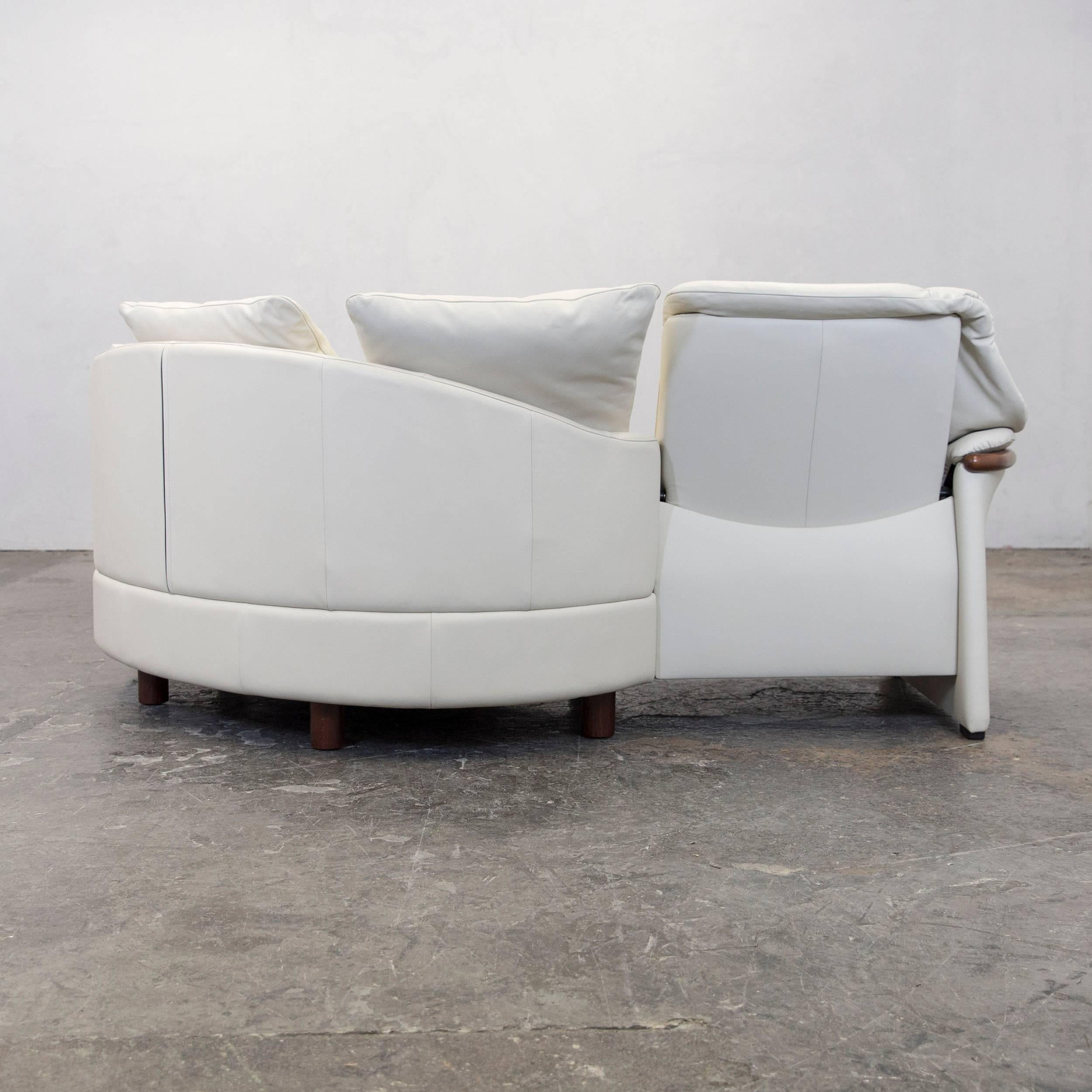 Ekornes Stressless Designer Corner Sofa Beige Leather Relax Function Couch 3