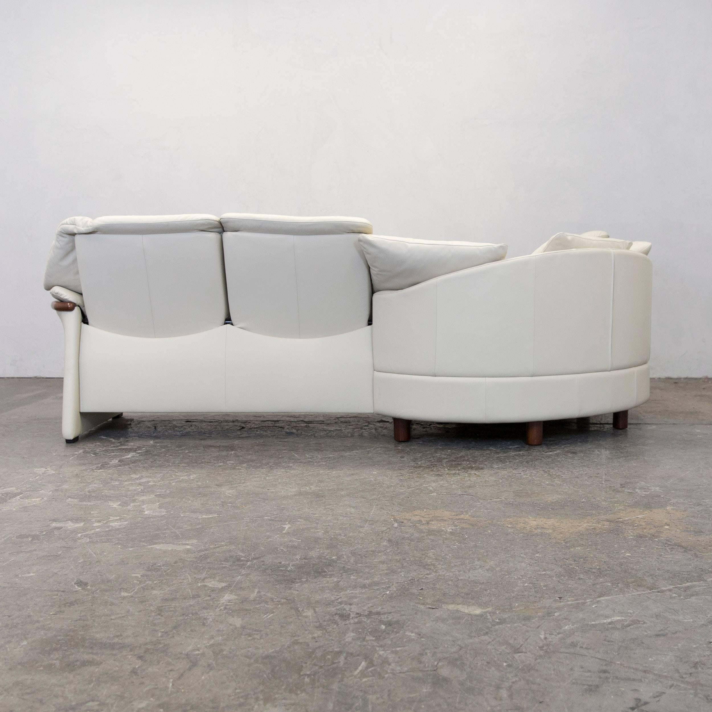 Ekornes Stressless Designer Corner Sofa Beige Leather Relax Function Couch 2