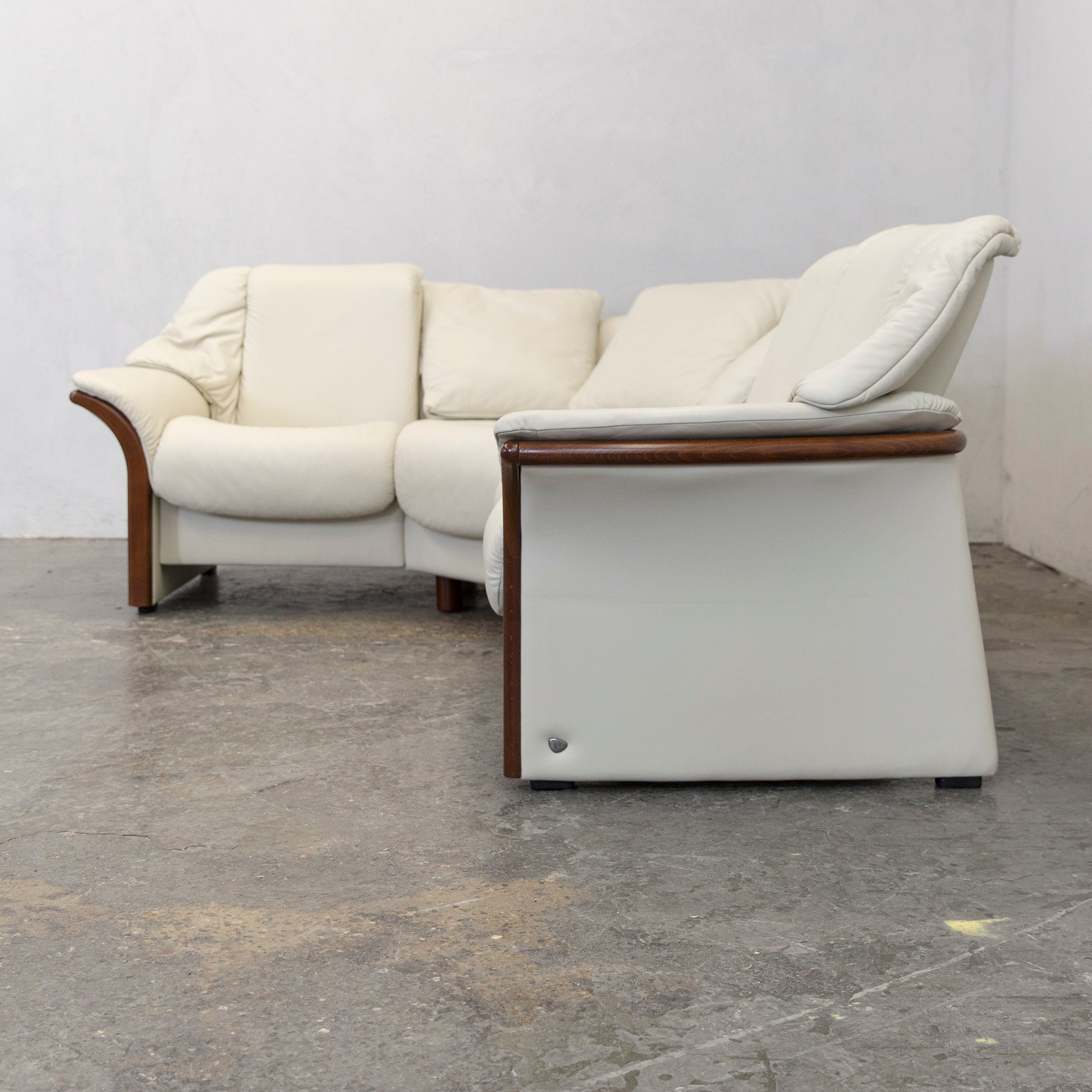 Ekornes Stressless Designer Corner Sofa Beige Leather Relax