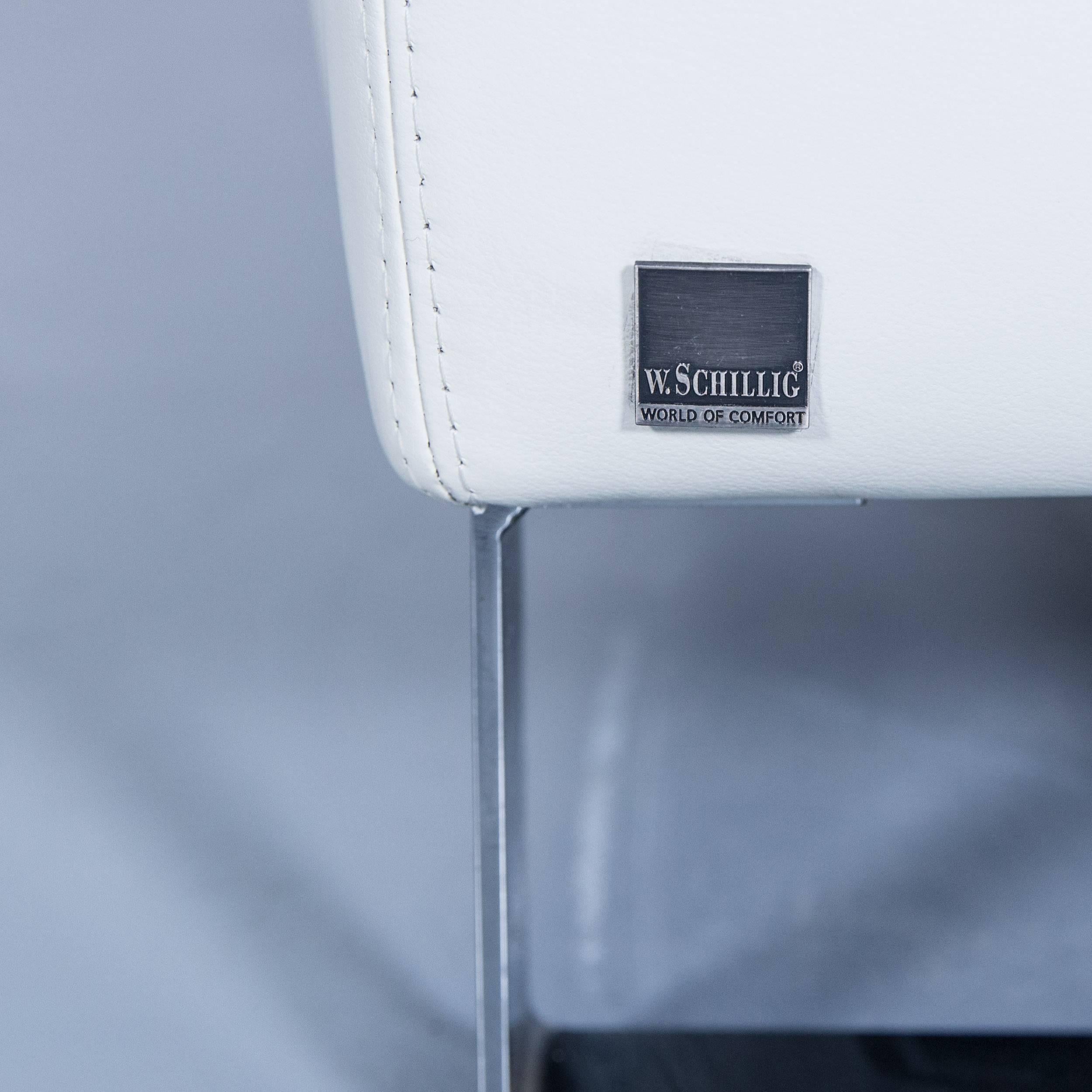 Willi Schillig Havana Designer Leather Armchair White One Seat Couch Modern 2