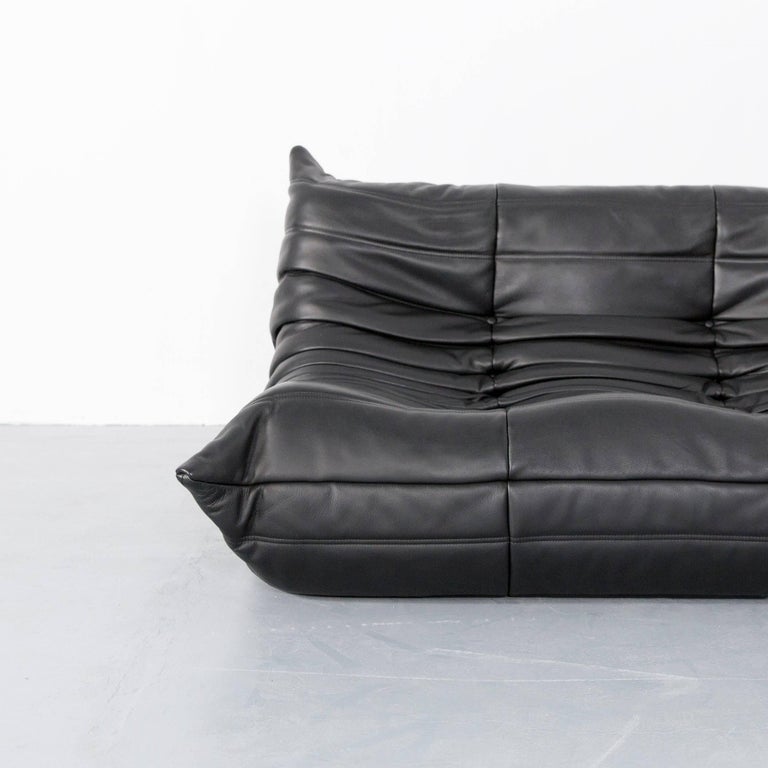 Ligne Rose Togo Designer Sofa Black Leather Two-Seat Retro Classic Sofa  Couch at 1stDibs | classic sofa designs