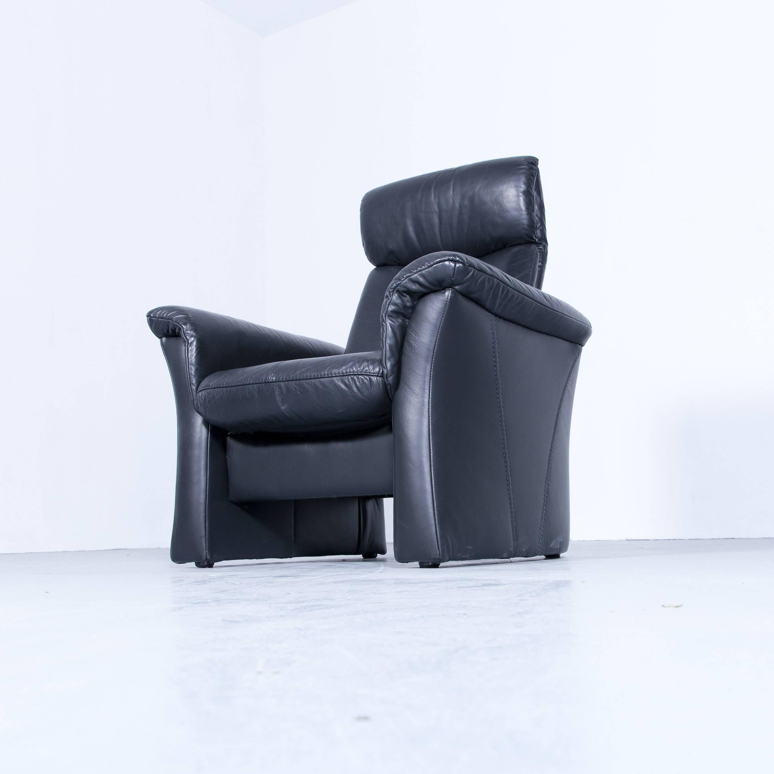Designer Chair Leather Black Relax Function Couch Modern 5