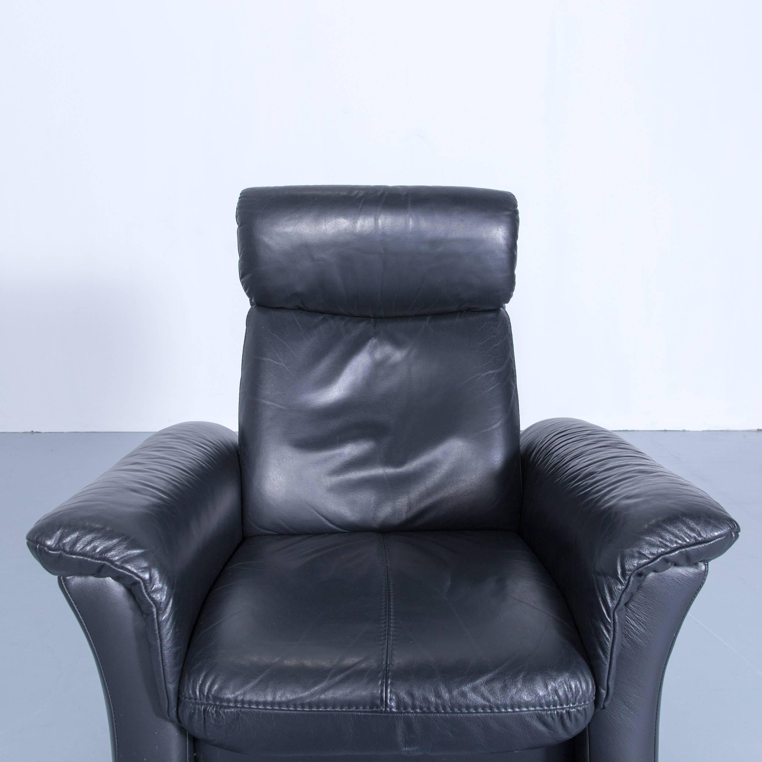 Designer Chair Leather Black Relax Function Couch Modern 3