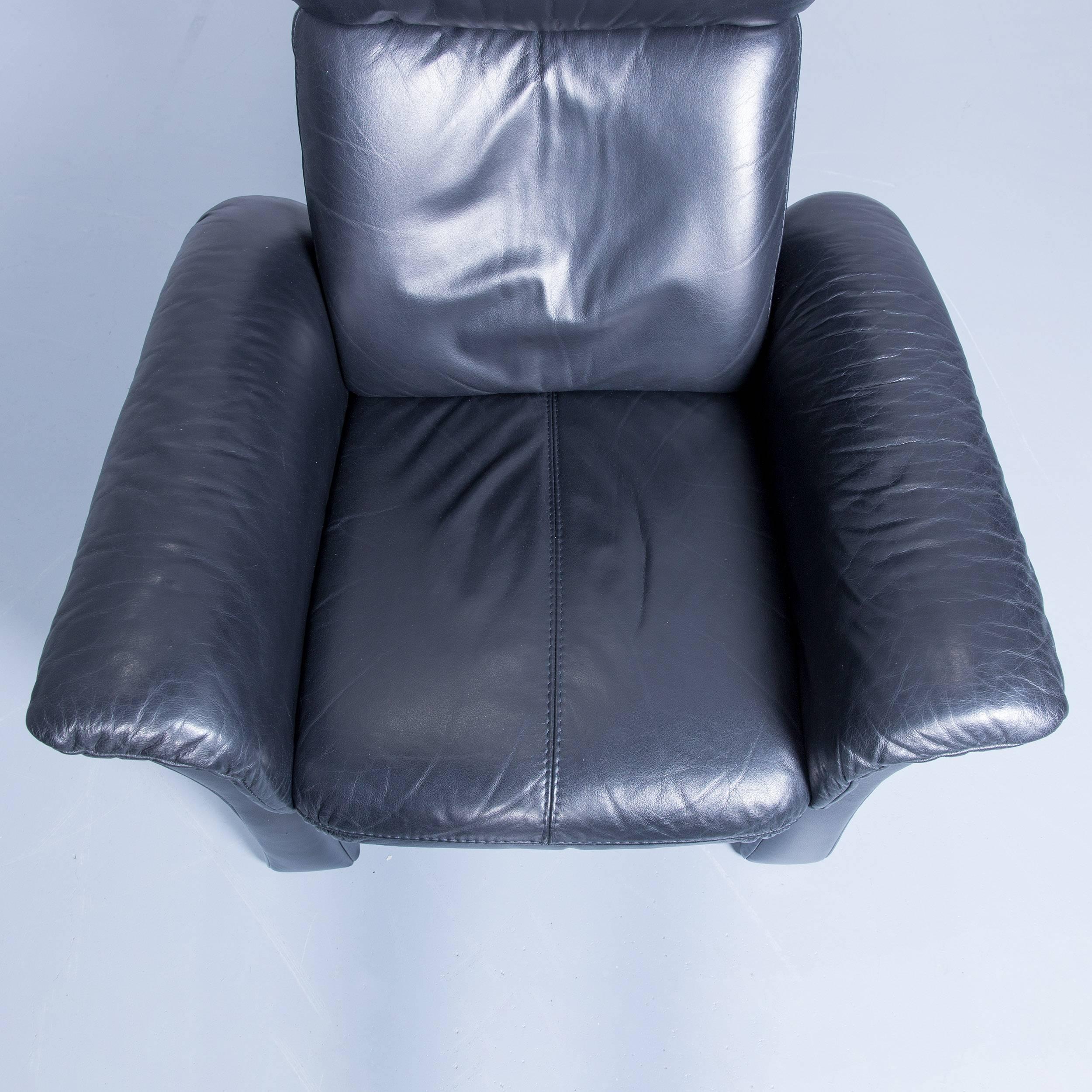 Designer Chair Leather Black Relax Function Couch Modern 4